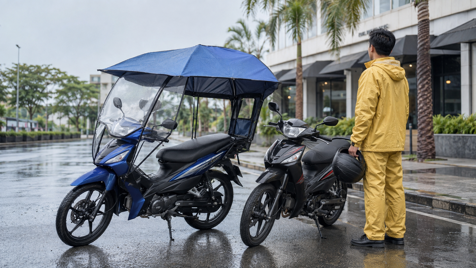 Toldo para paraguas de motocicleta o traje de lluvia: ¿cuál funciona mejor?