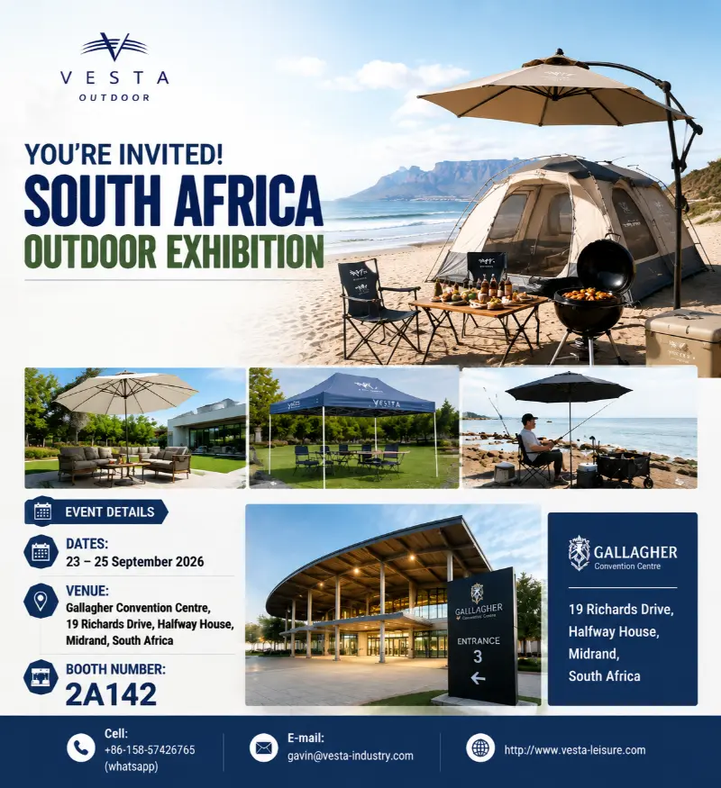 VESTA OUTDOOR exhibirá soluciones innovadoras para la vida al aire libre en la exposición de la marca China de Sudáfrica 2026