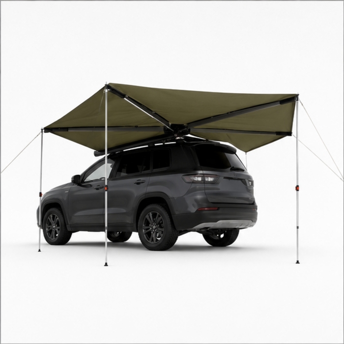 Toldo lateral para vehículo personalizado de 270 grados con brazos de aluminio