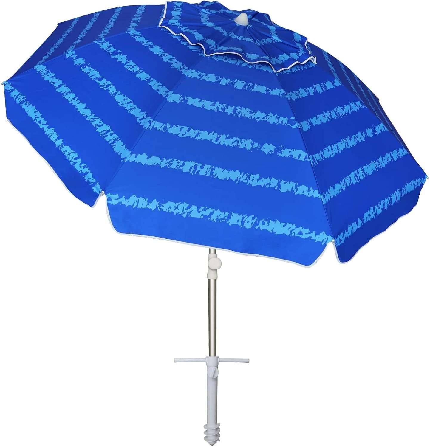 Sombrilla de playa ventilada personalizada con ancla de arena