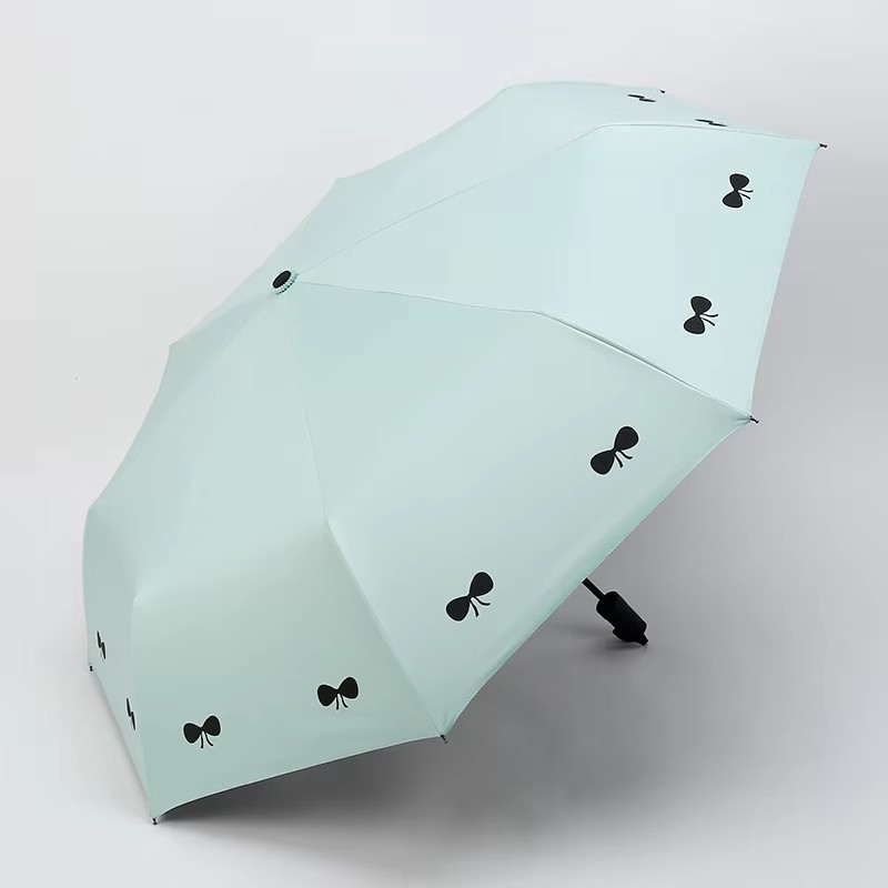 Paraguas plegable con estampado de lazo lindo