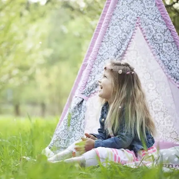 Tienda india de impresión de algodón estilo Wigwam para niños