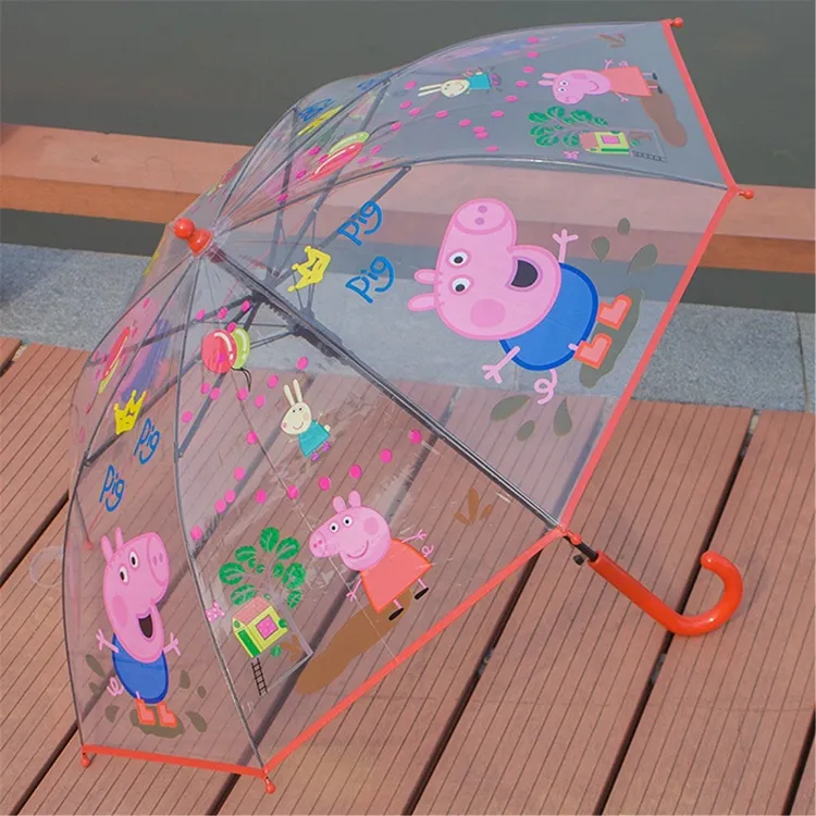 Peppa Pig Auto Transparent Kids paraguas