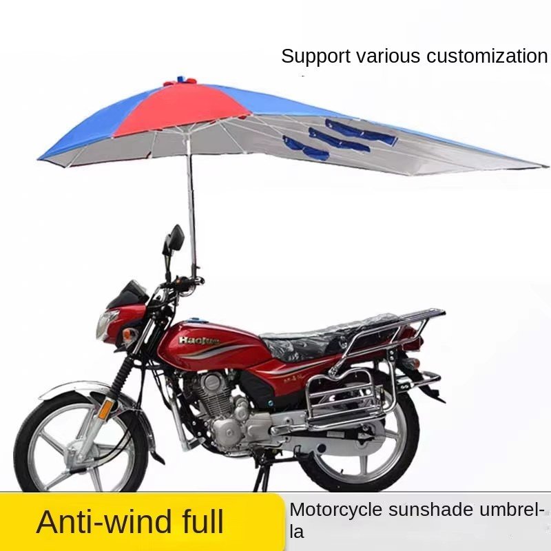Parasol para motocicleta, triciclo, scooter eléctrico, toldo publicitario universal sin marco, impermeable, a prueba de sol