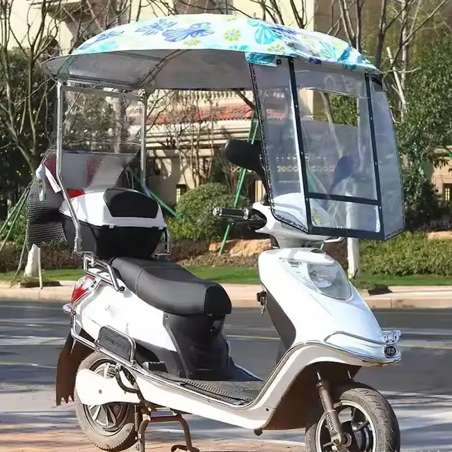 Cubierta de parasol para motocicleta eléctrica