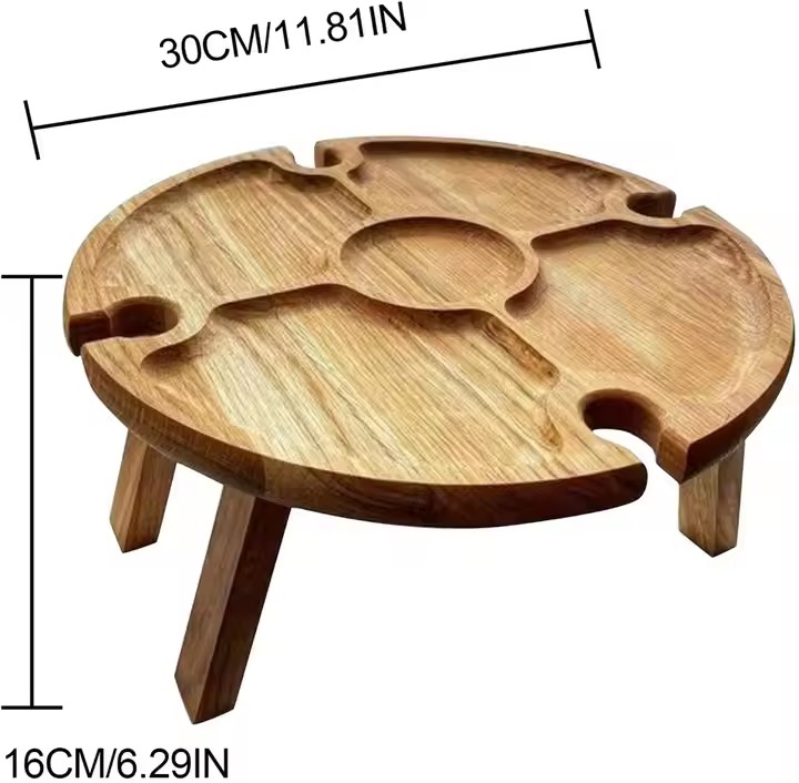 Mesa de picnic plegable de madera para exteriores